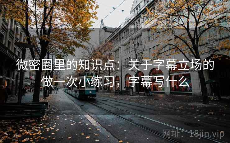 微密圈里的知识点：关于字幕立场的做一次小练习，字幕写什么  第2张
